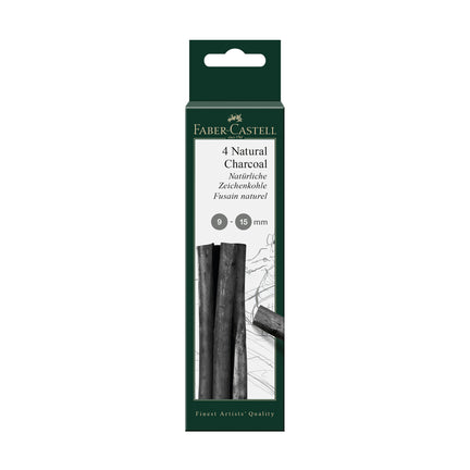 6-Pack PITT Natural Charcoal Sticks - 9-15 mm
