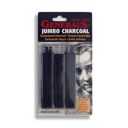 Jumbo compressed charcoals sticks