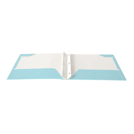 Cardboard Portfolio with Prongs - Blue