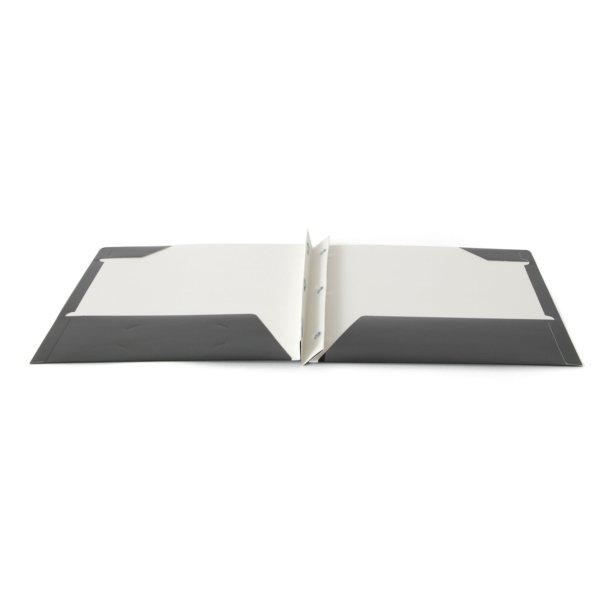 Cardboard Portfolio with Prongs Black &VerticalLine; DeSerres