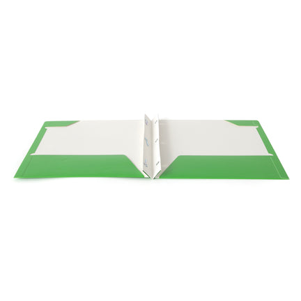 Cardboard Portfolio with Prongs - Green