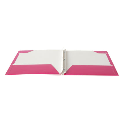 Cardboard Portfolio with Prongs - Pink