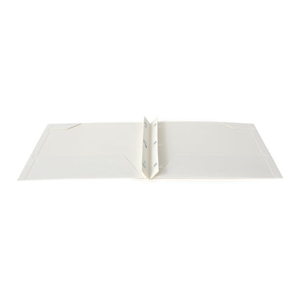 Cardboard Portfolio with Prongs - White
