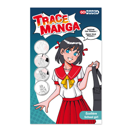 Trace Manga Stencil - School Girl