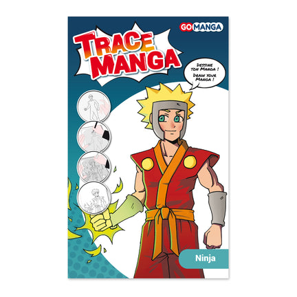 Trace Manga Stencil - Ninja