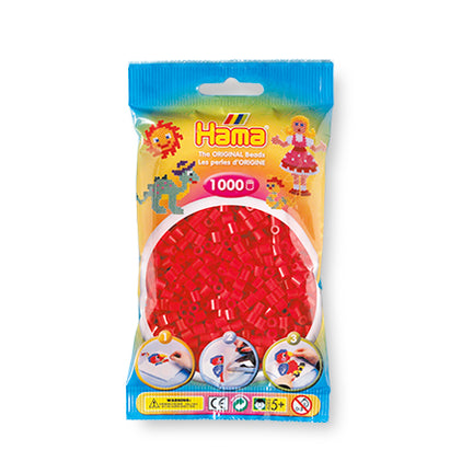 1,000-Pack Hama Midi Beads - Red