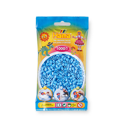 1,000-Pack Hama Midi Beads - Pastel Blue