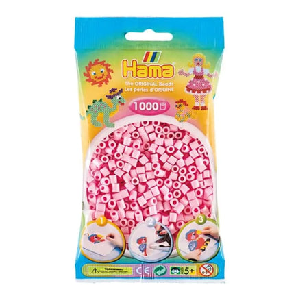 1,000-Pack Hama Midi Beads - Pastel Pink