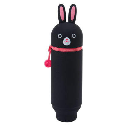 Stand Up Pen Case - Black Rabbit