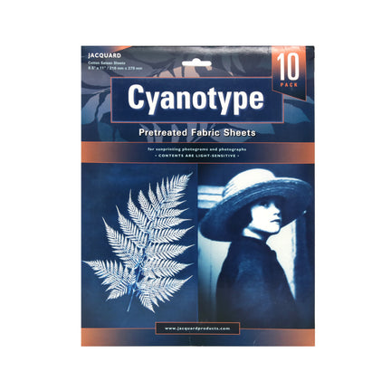 10-Pack Cyanotype Pretreated Fabric Sheets - English