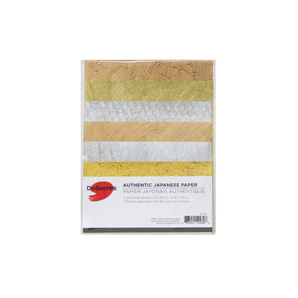7-Sheet Authentic Japanese Paper Pack - Metallic