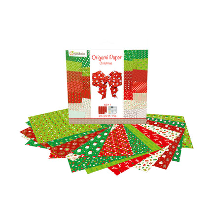 Double-Sided Christmas Origami Paper Set - 60 Sheets