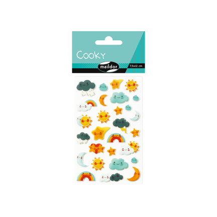 3D Cooky Stickers - Kawaii Weather