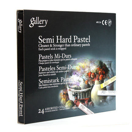 Mungyo Semi-Hard Pastel Box 24 Assorted