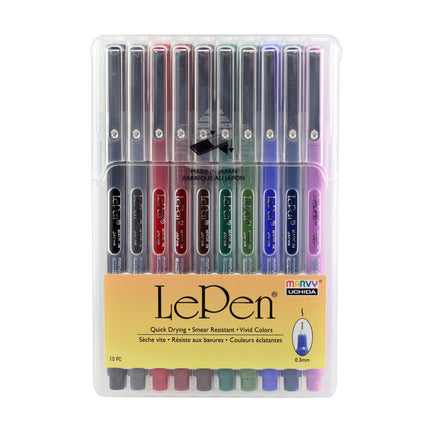 10-Pack Le Pen Fineliners - Dark Colours