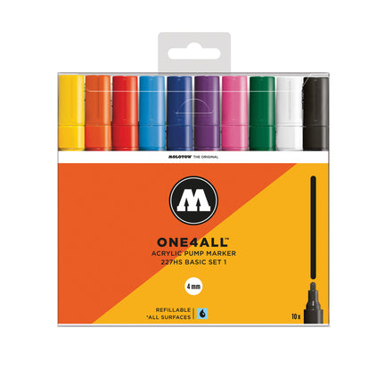 One4All Markers - 227HS Basic 1 – Pack of 10 markers