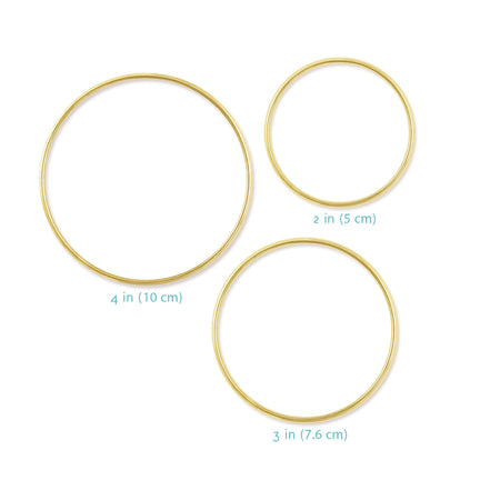 3-Pack Assorted Brass Rings