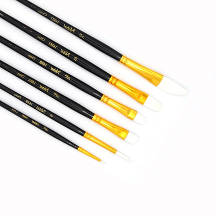 Assorted synthetic brushes, set of 6