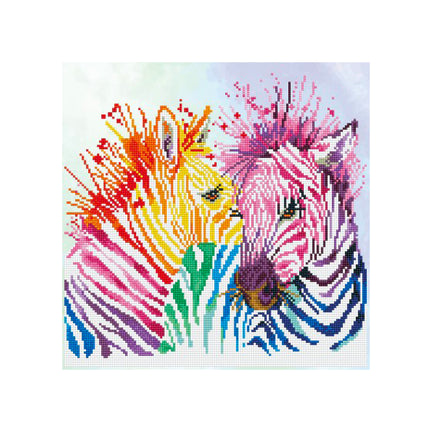 Diamond Dotz Kit - Rainbow Zebras
