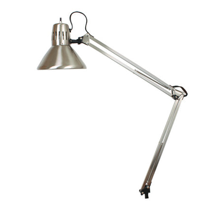 Stainless-finish lamp