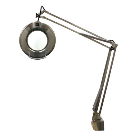 Stainless steel magnifying lamp