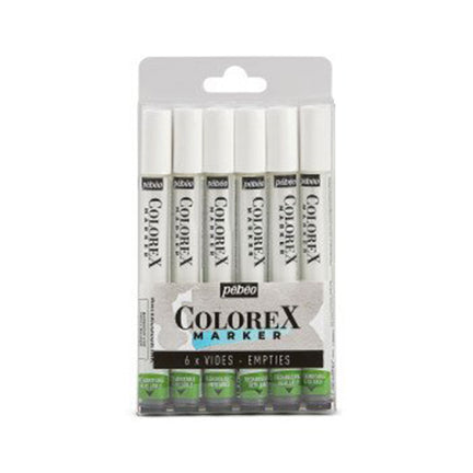 6-Pack Empty Colorex Watercolour Markers