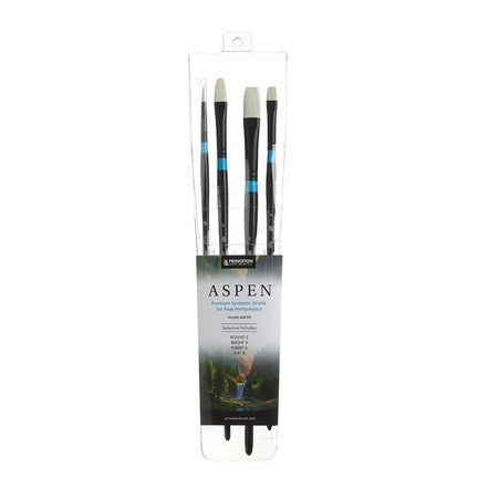 4-Piece Aspen Synthetic Brush Set