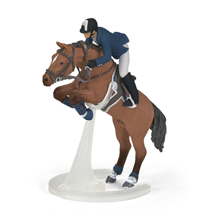 Toy Figurine - Jumping Horse with Rider