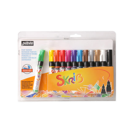 12-Pack Skrib Gouache Markers - Rainbow