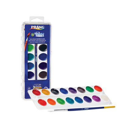 Washable Watercolour Oval Pan Set – 16 colours