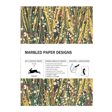Gift & Creative Paper Book - Marbled Paper Designs