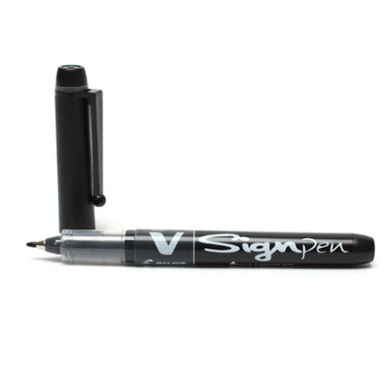Marker V-Sign pen Black