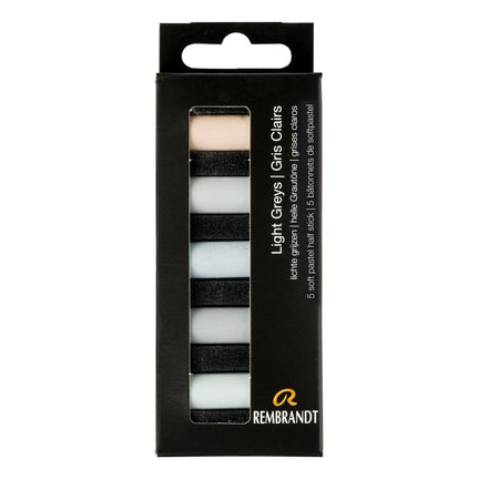 5-Pack Half Stick Soft Pastels - Light Grey