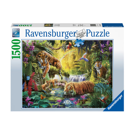 1,500-Piece Puzzle - "Tranquil Tigers"
