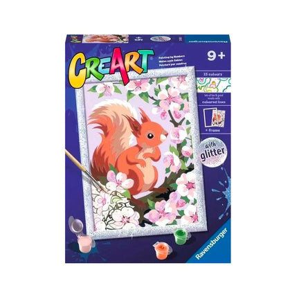 CreArt Kids Paint by Number Kit - Spring Squirrel