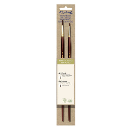 2-Pack Essential Acrylic Paintbrushes - #2 & #6