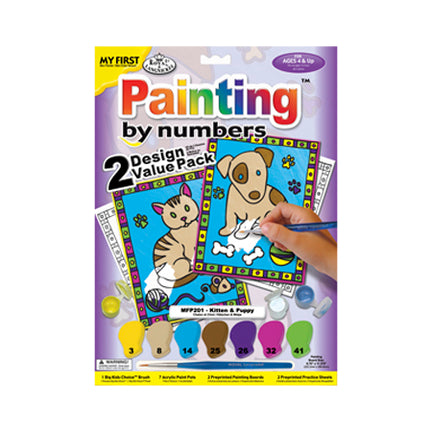 My first Kitten and Puppy 2 pack paint by Numbers kit