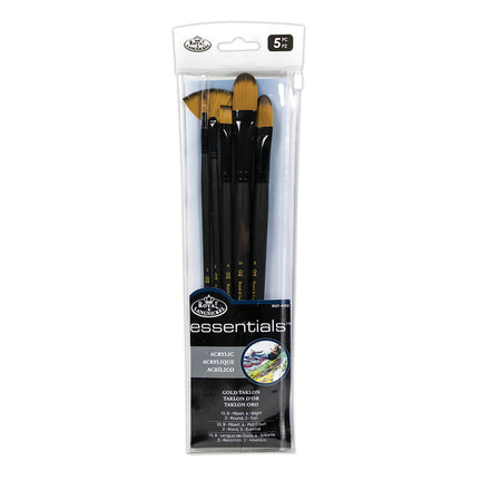 5-Pack Essentials Paintbrushes - Asst. C