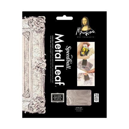 25-Pack Mona Lisa Metal Leaf - Silver Imitation