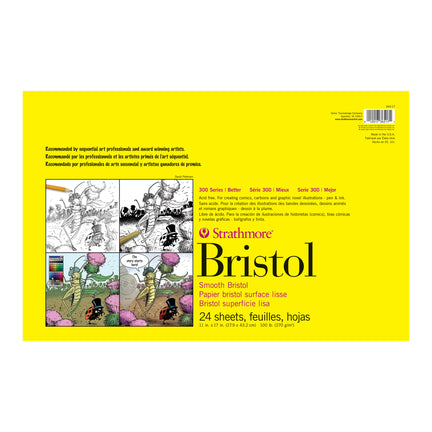 300 Series Bristol Paper Pad - Smooth, 11 x 17 in