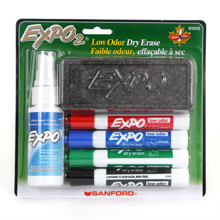 Set of 4 low odor permanent markers