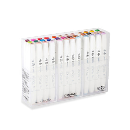 36-Piece Touch Twin Brush Marker Set - Basic Colours