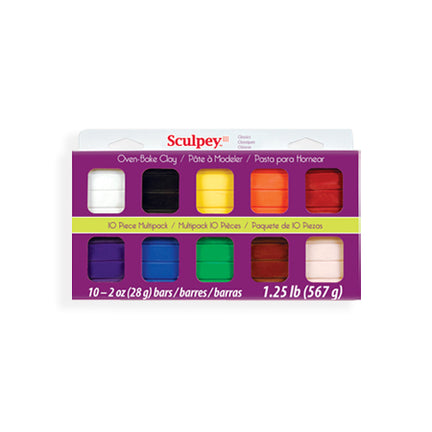 Pack of 10 assorted basic colours