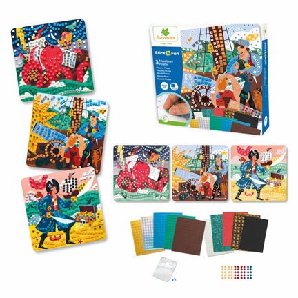 Stick N' Fun Kit - 3 Pirate Mosaics