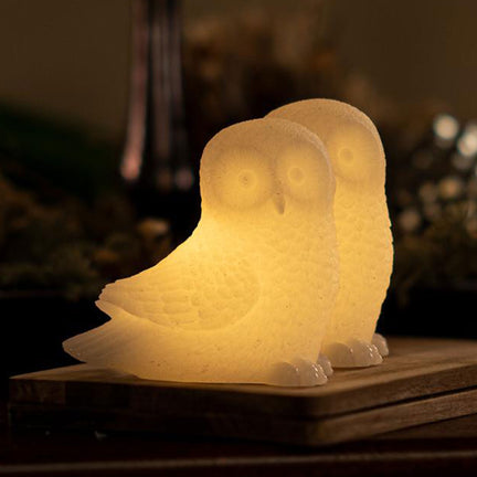 2-Piece Ellen Owl LED Lamp Set - 8 cm