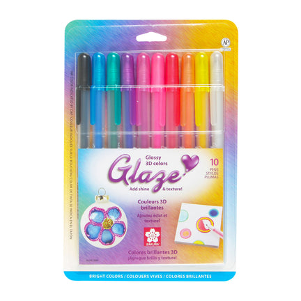 10-Pack Gelly Roll Glaze Pens - Bright Colours