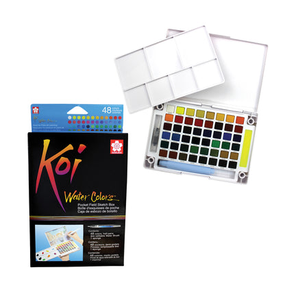 48-Colour Pocket Watercolour Set