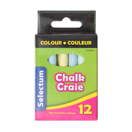 12-Pack Coloured Chalks