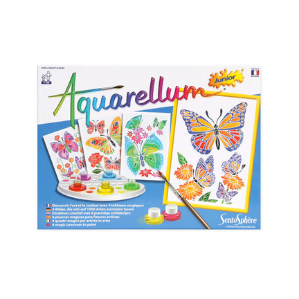 Coffret peinture Aquarellum junior - papillons et fleurs