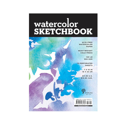 Watercolor Sketchbook : Medium Black Fliptop Spiral